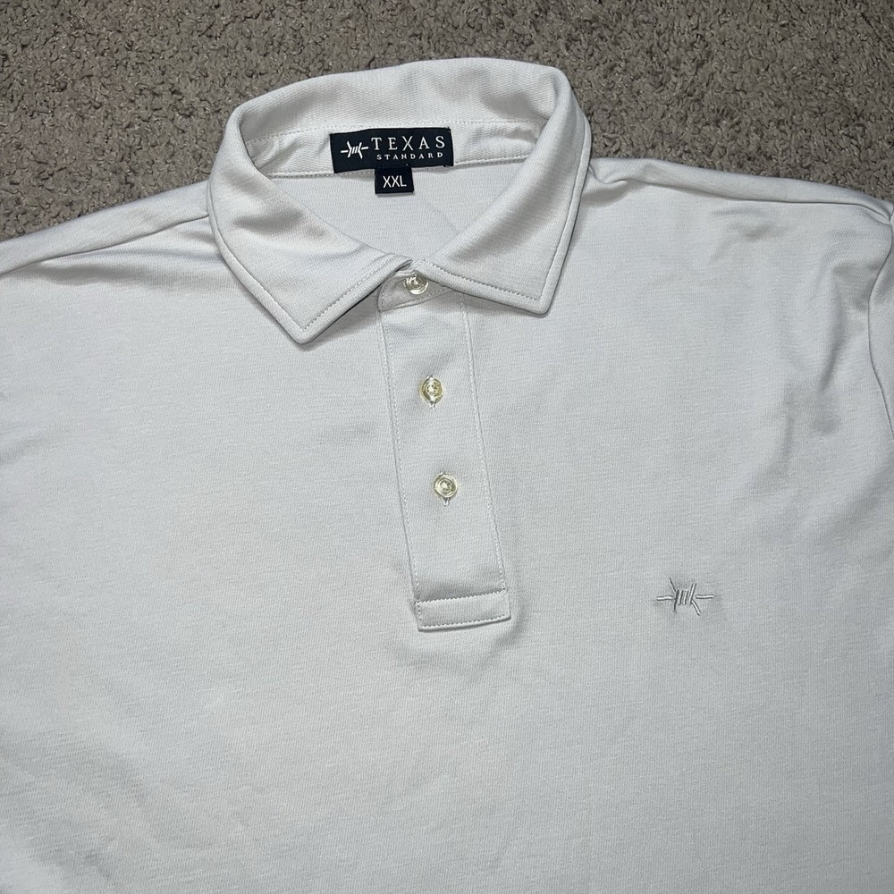 Texas Standard‎ Mens Lariat Western Polo 2XL Gray Performance Golf Barbwire